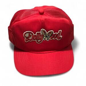 Vintage red dollywood snapback hat
